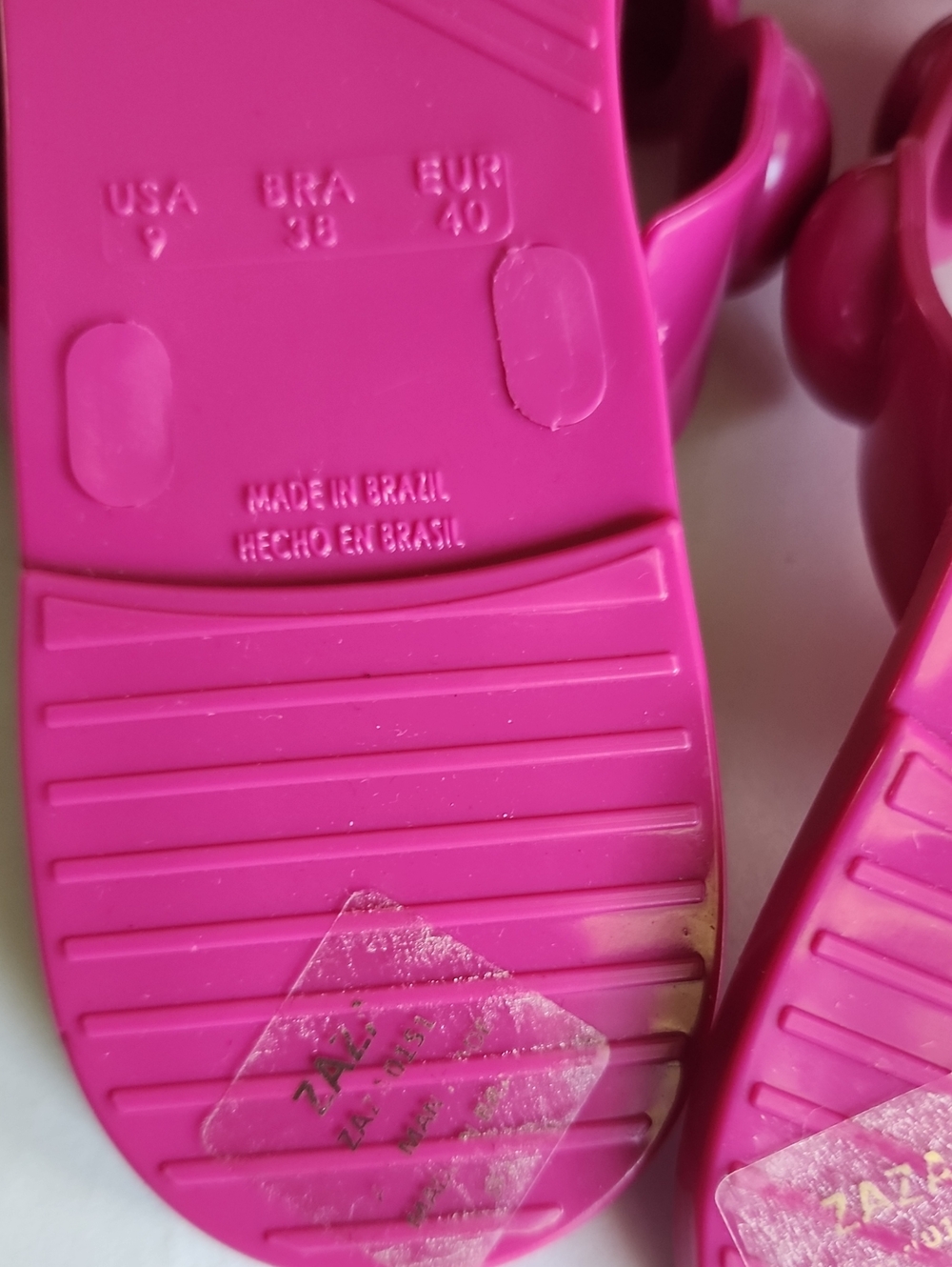 Steve Madden Zaza Hot Pink Bubble-Bead Jelly Slide Sandals, Size 9 - Picture 5 of 6